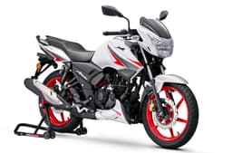 TVS Apache RTR 160 2V front three quarter