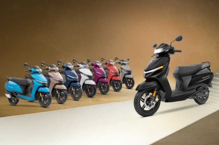 TVS Jupiter 110 all colour options in studio