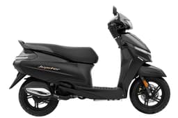 TVS Jupiter 110 black colour right side profile static in studio