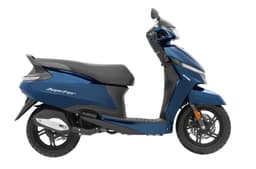 TVS Jupiter 110 dark glossy blue colour right side profile static in studio