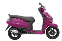 TVS Jupiter 110 purple colour right side profile static in studio