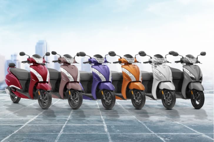 TVS Jupiter 125 range shot in studio