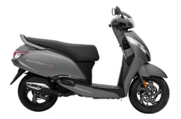 TVS Jupiter 125 grey right side profile static in studio