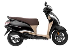 TVS Jupiter 125 black right side profile static in studio
