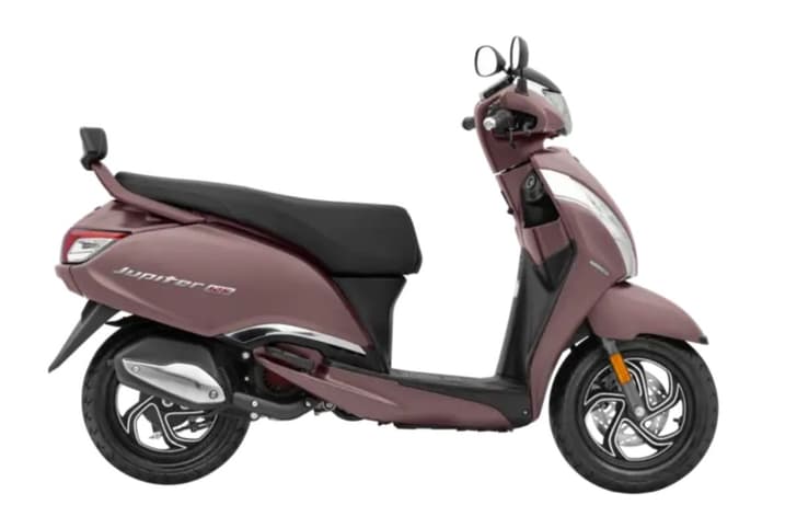 TVS Jupiter 125 bronze right side profile static in studio