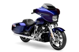 Harley-Davidson Street Glide violet colour front right side static in studio