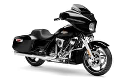 Harley-Davidson Street Glide black colour front right side static in studio