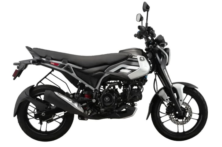 Bajaj Freedom grey right profile static in studio