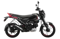 Bajaj Freedom grey/red right profile static in studio