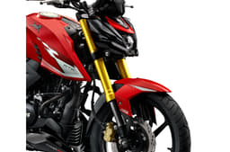 Studio image of TVS Apache RTR 160 4V front fork
