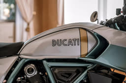 Close up of the fuel tank on the Ducati Formula 73