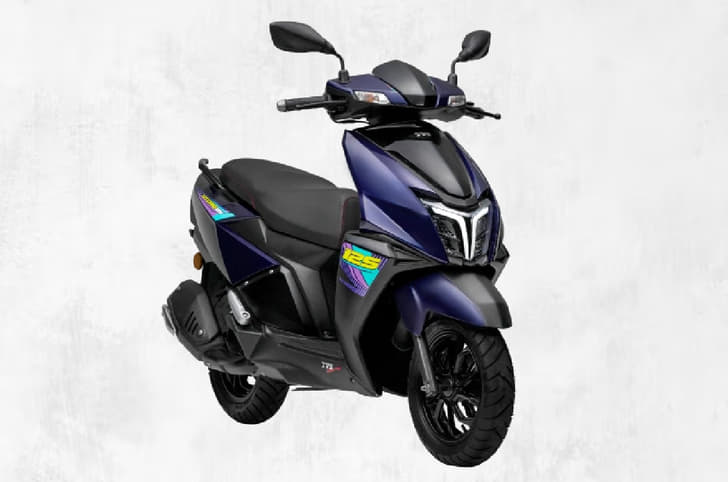 Studio image of TVS Ntorq 125 on white background