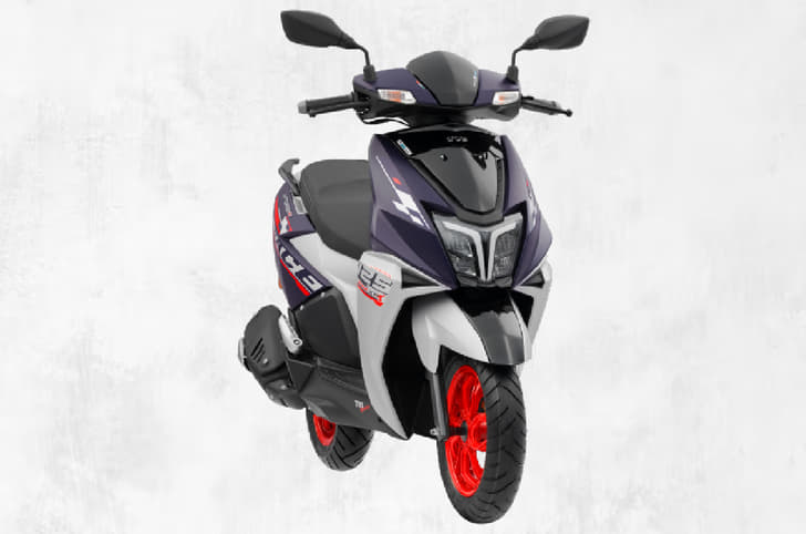 Studio image of TVS Ntorq 125 on white background