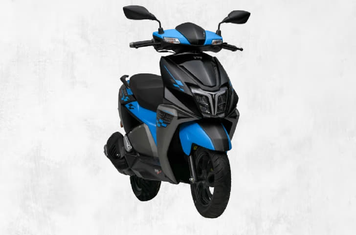 Studio image of TVS Ntorq 125 on white background