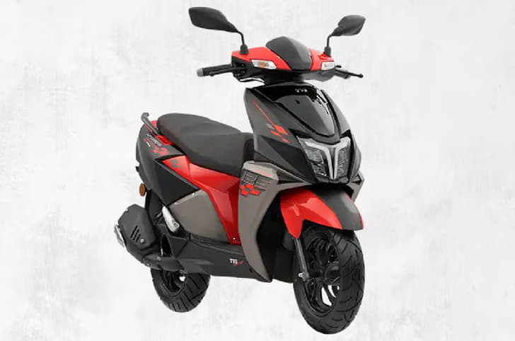 Studio image of TVS Ntorq 125 on white background