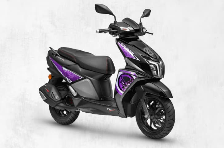 Studio image of TVS Ntorq 125 on white background