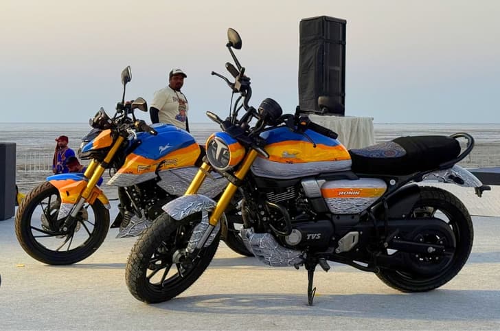 TVS Ronin and Apache Rann of Kutch edition
