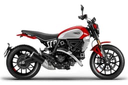 Ducati Scrambler Icon red right side profile static in studio