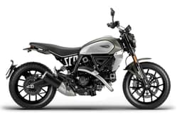 Ducati Scrambler Icon dark green right side profile static in studio
