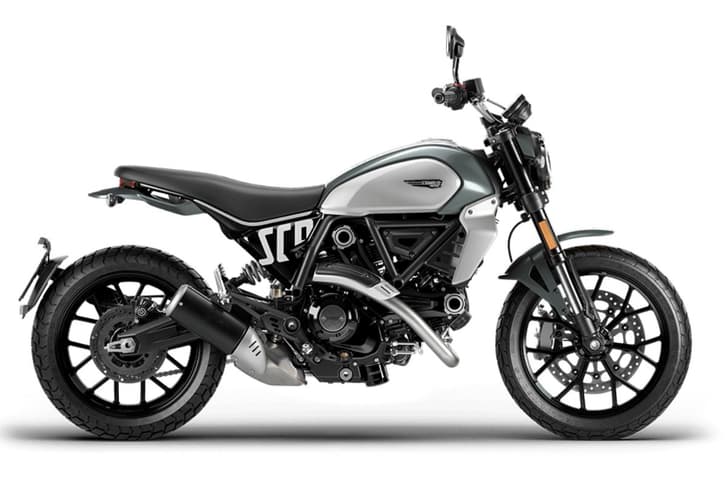 Ducati Scrambler Icon light green right side profile static in studio