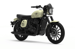 Jawa 42 Ivory white front right side static in studio