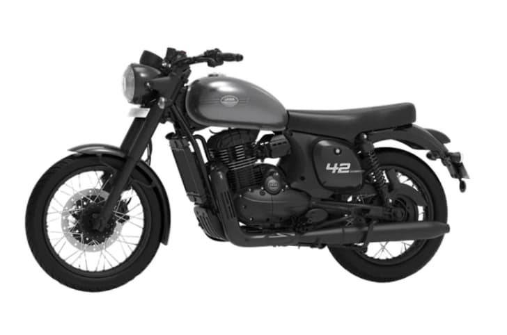 Jawa 42 front three quarter matte grey