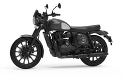 Jawa 42 front three quarter matte black with alloys