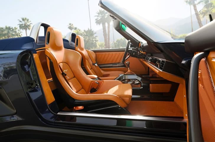 Porsche 911 Carrera Cabriolet by Singer cabin