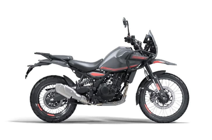 Side profile of Himalayan 450 on a white background