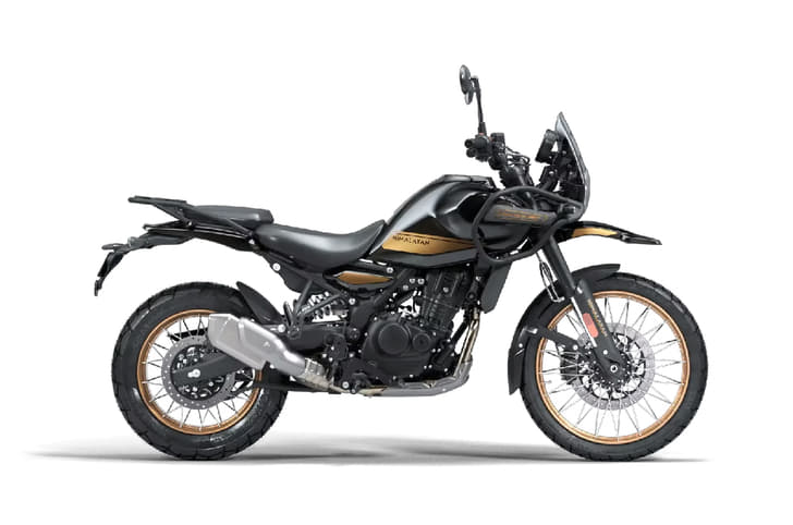 Side profile of Himalayan 450 on a white background