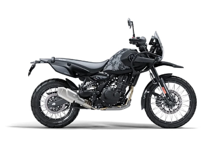 Side profile of Himalayan 450 on a white background