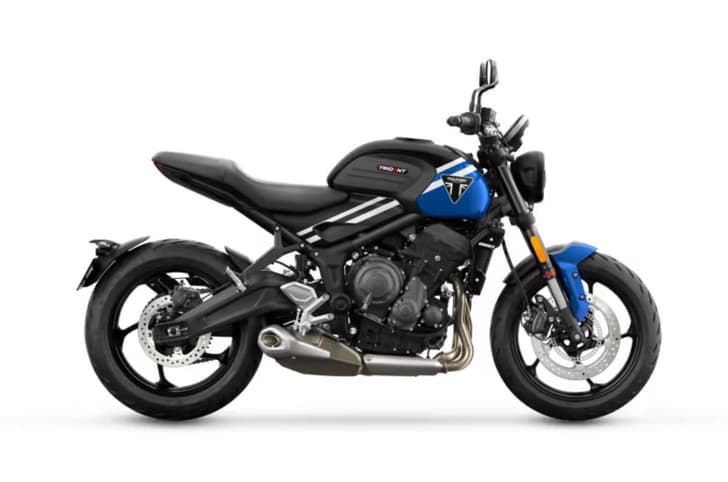 Triumph Trident 660 right side profile Blue