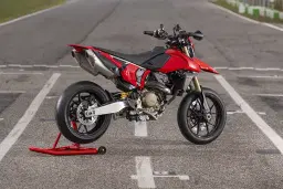 Rear 3/4th of the Ducati Hypermotard 698 Mono