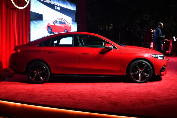 mercedes benz cla electric on stage