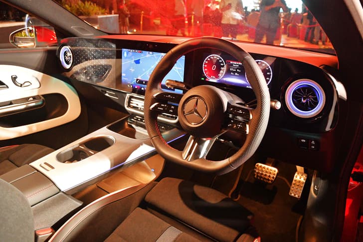 mercedes benz cla electric on stage
