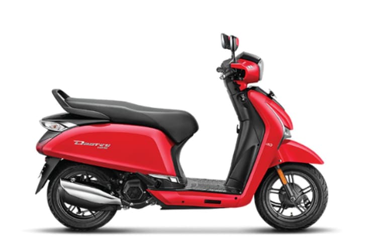 Hero Destini 125 Side profile static Candy Blazing Red