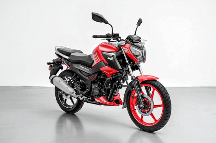 TVS Raider 125 TFT DD front three quarter