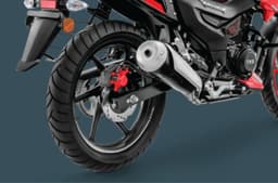 TVS Raider 125 TFT DD exhaust and rear disc brake