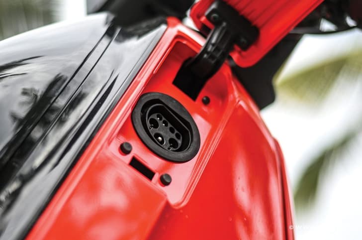 River Indie charging port