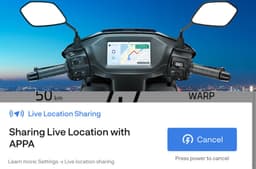 Ather Rizta TFT dash with Google maps