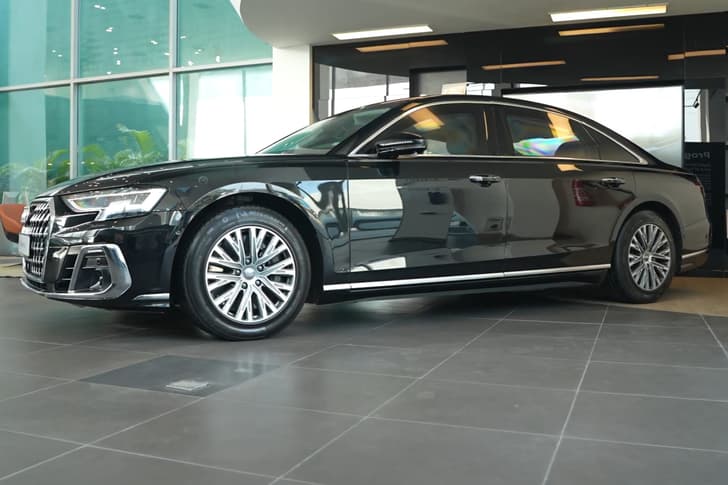 audi a8 l security in showroom