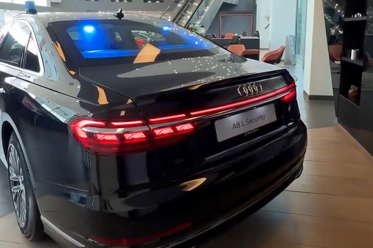 audi a8 l security in showroom