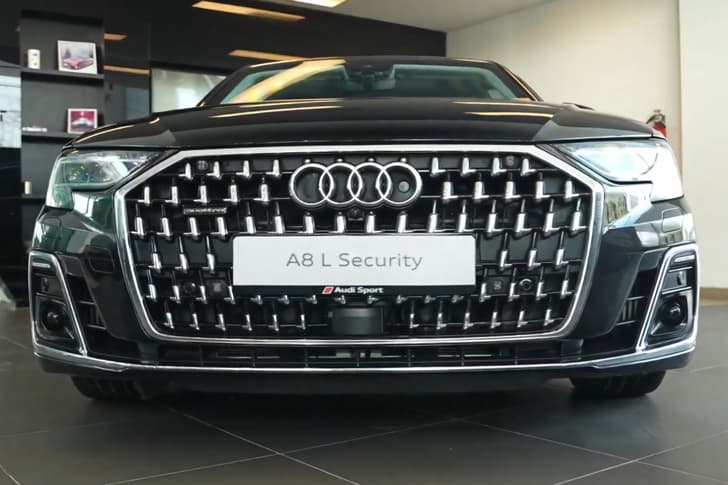 audi a8 l security in showroom