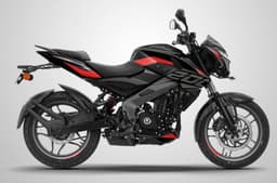 Side studio profile of Bajaj Pulsar  NS 200 Glossy Ebony Black