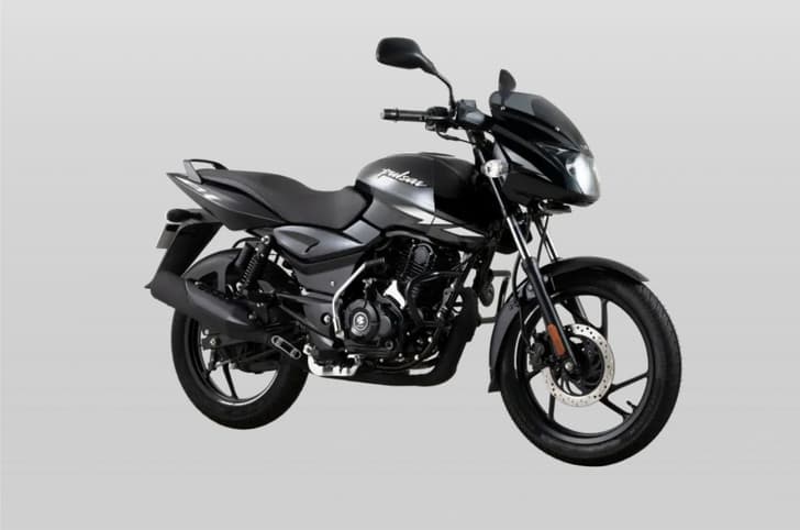 Bajaj Pulsar 125 Left front three quarter image Neon Single Seat variant