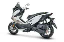 Hero Xoom 160 rear three quarter white