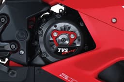 TVS Apache RR 310 Transparent Clutch Cover Shot.