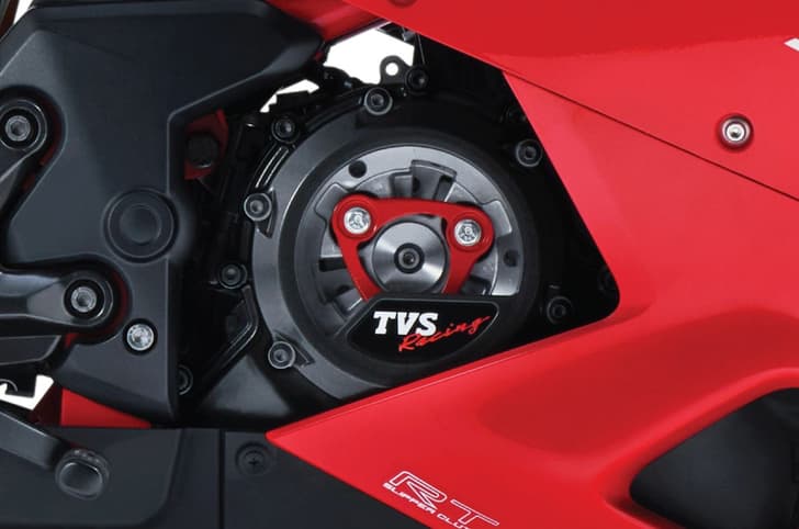 TVS Apache RR 310 Transparent Clutch Cover Shot.