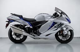 Suzuki Hayabusa right side profile Silver