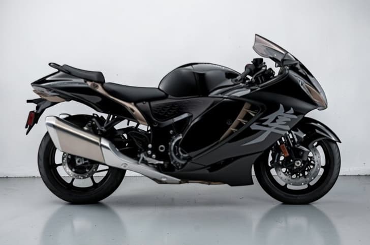 Suzuki Hayabusa right side profile black